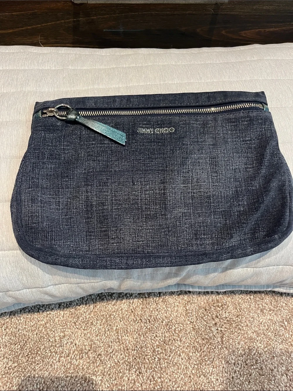 Jimmy choo denim clutch